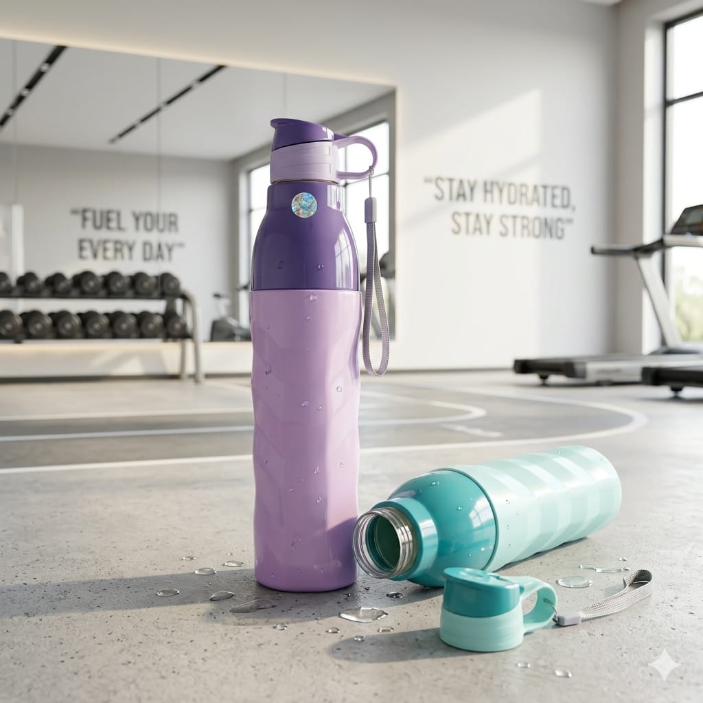 WhatsApp-Image-2026-04-22-at-9.30.50-PM-1.jpeg Kohinoor 1000ml Double Wall Insulated Water Bottle | BPA-Free Leak-Proof Sports Flask with Wrist Strap | Strong & Durable Body for School, Office & Gym (1 Liter) - Image 1