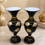 Antique Metal Flower Pot Vase for Home Decor (1 Pair) – Premium Decorative Planter Set - Image 2