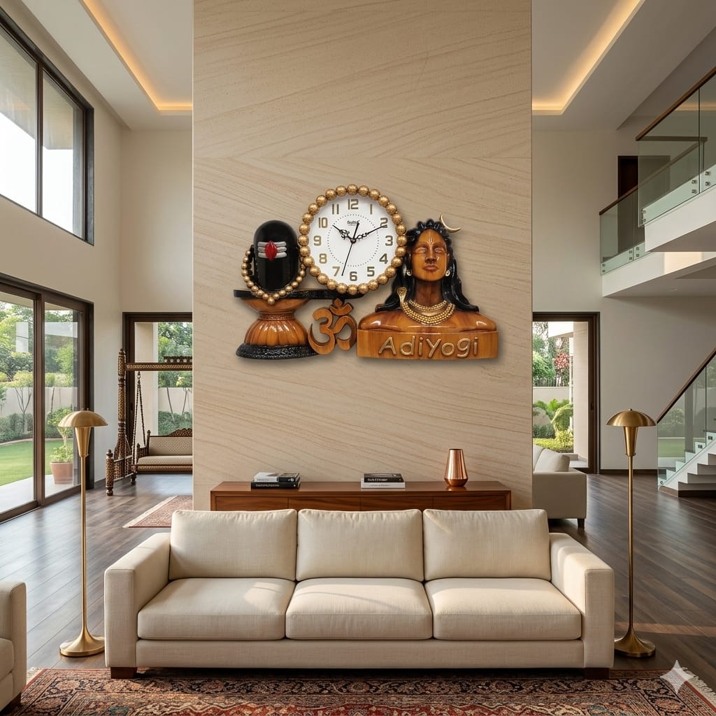 WhatsApp Image 2026-05-18 at 6.49.02 PM Lord Shiva Divine Idols Decorative Wall Clock for Home, Office Living Room & Gifting - Image 1