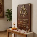 Divine Radha Krishna Wall Frame with Om Krishnaya Vasudevaya Mantra | Spiritual Wall Hanging Plaque for Living Room, Office & Gifting - Image 2