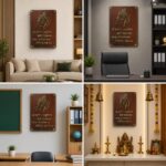Divine Radha Krishna Wall Frame with Om Krishnaya Vasudevaya Mantra | Spiritual Wall Hanging Plaque for Living Room, Office & Gifting - Image 3