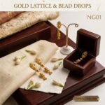 NG01B Elegant Gold-Plated Imitation & Bead Drop Earrings | Artisan Crafted Traditional Dangle Earrings - Image 2