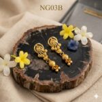 Classic Indian Gold-Plated Imitation Jhumka Style Drop Earrings for Women - Image 2