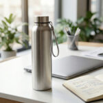 Coolton Slim Stainless Steel Water Bottle - 1000ml | BPA-Free Leak-Proof Fridge Bottle for Home, Office, Gym & School | Durable Single Wall Metal Flask with Carrying Strap - Image 3