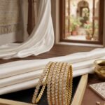 Gold Plated American Diamond Bangles Set for Women | Traditional Bridal Kada Set(6pcs set )2.6