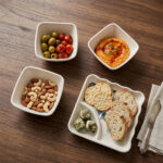 Lightweight 8 Pcs Melamine Snack & Dry Fruit Serving Set (6 Bowls, 2 Partitioned Trays) – Ideal Festive Gift - Image 3